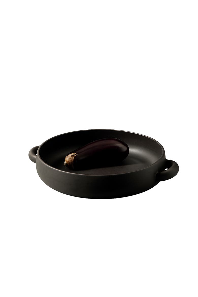 Serving Plate with Handles, Alternate, color, Matte Black