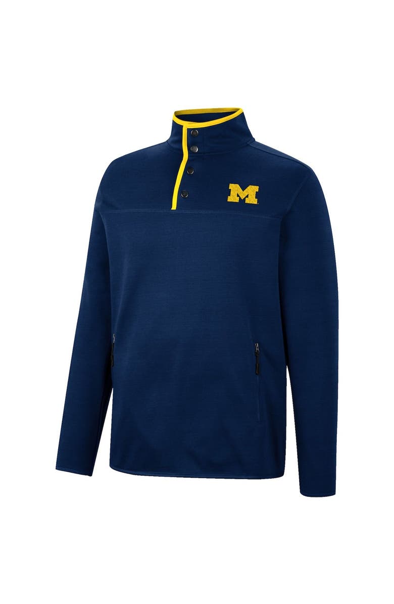 COLOSSEUM Men's Colosseum Navy Michigan Wolverines Rebound Quarter-Snap Jacket, Alternate, color, Navy