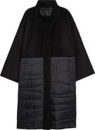 Eileen Fisher Stand Collar Recycled Nylon Coat