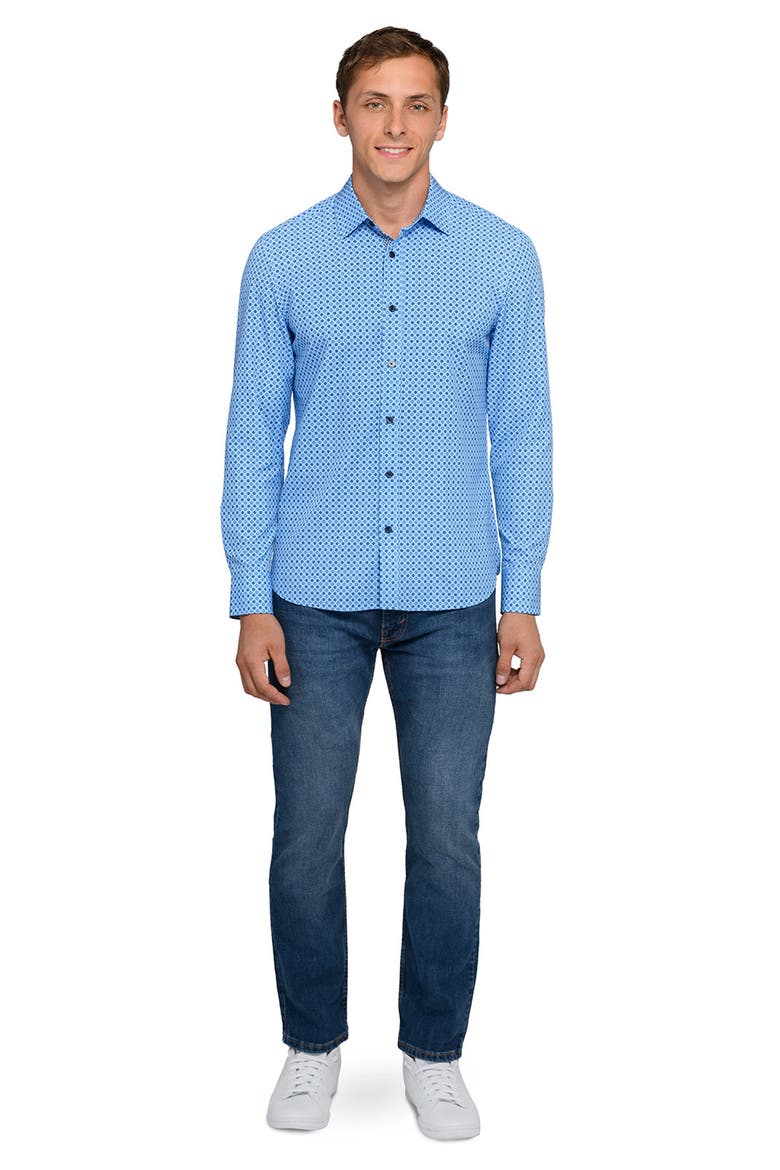 Round And Round Woven Long Sleeve Basic, Alternate, color, CIEL