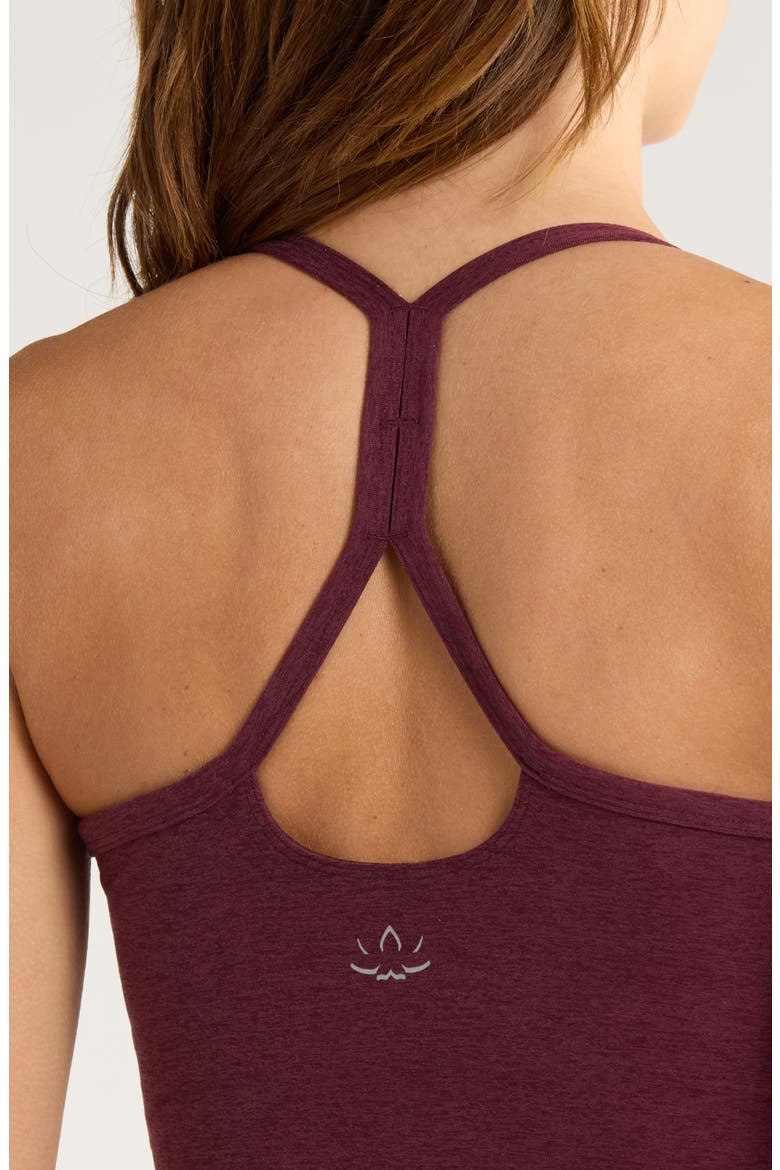 Space Dye Slim Racerback Crop Tank, Alternate, color, MIDNIGHT BURGUNDY HE