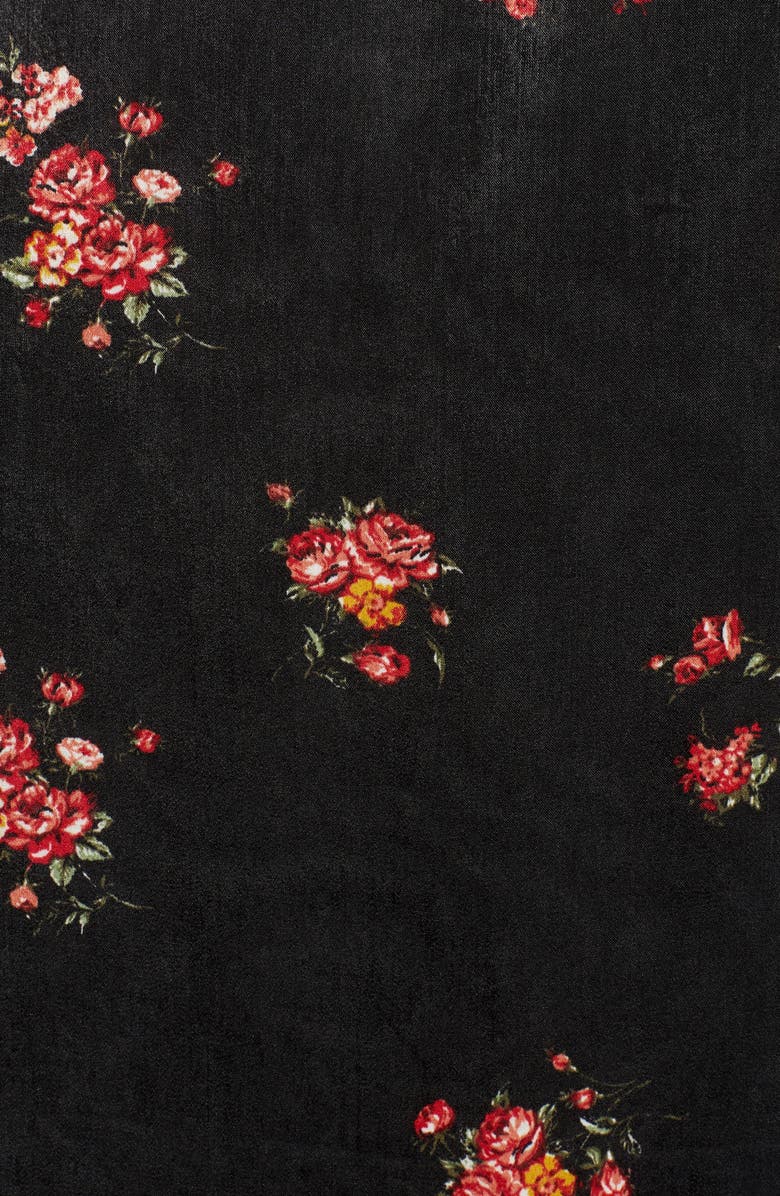 All in Favor Tie Front Floral Print Duster, Alternate, color,