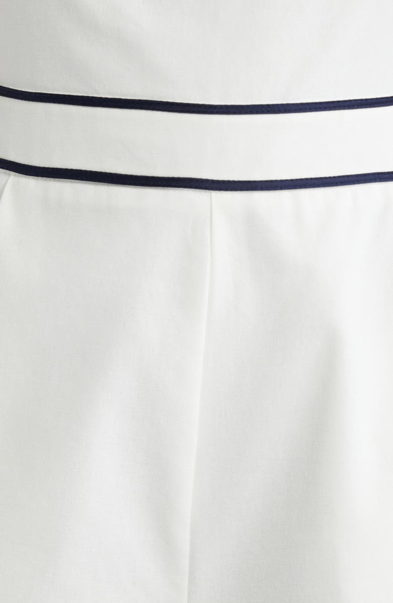 Line & Dot Anchor Stripe Halter Romper, Alternate, color, White