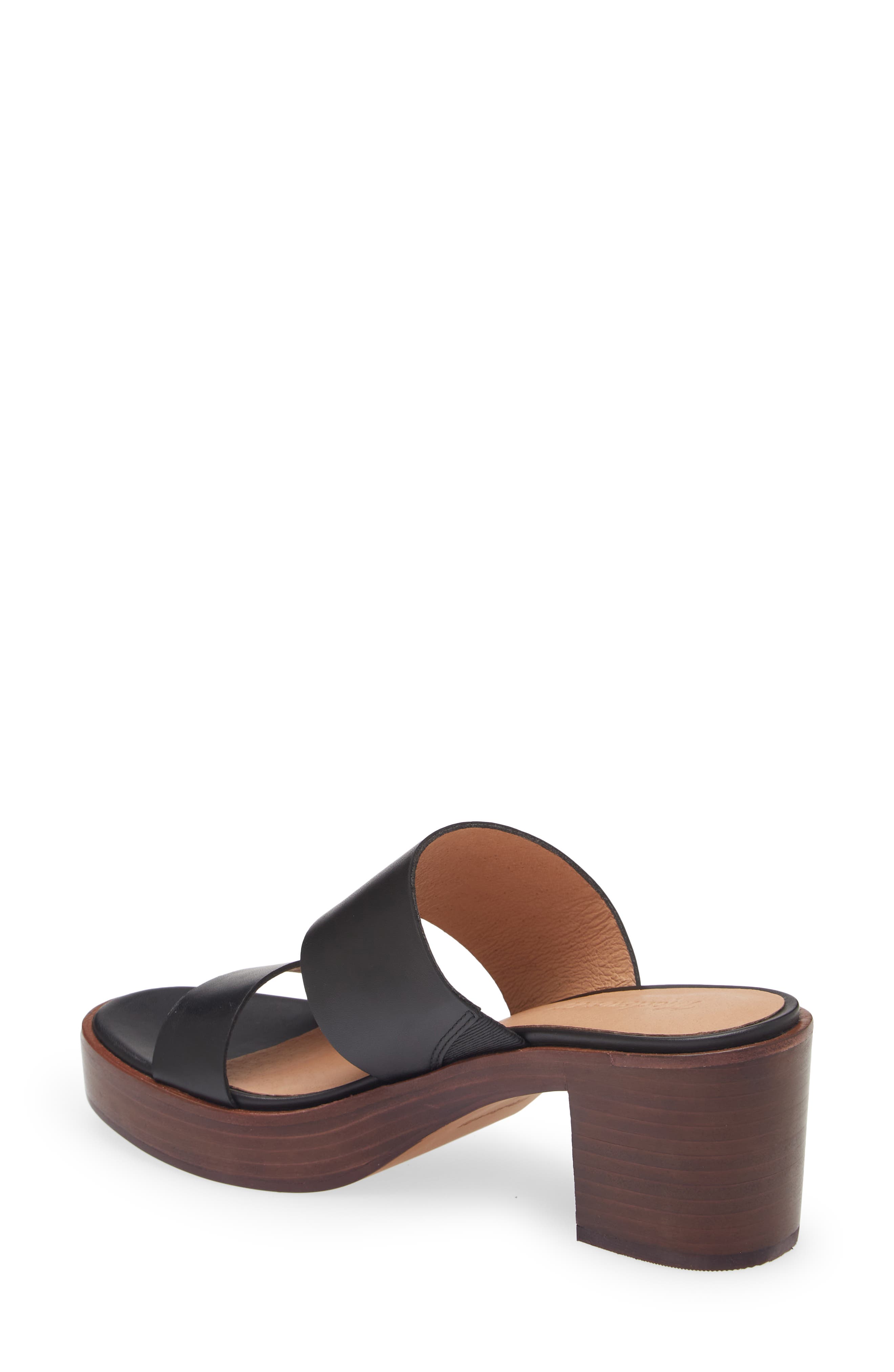 Madewell Double Strap Platform Slide Sandal, Alternate, color, 