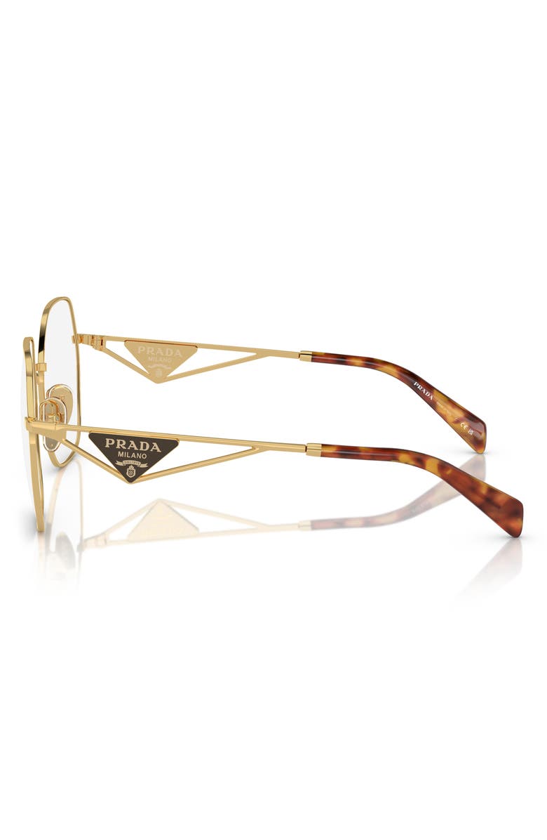 Prada 56mm Square Optical Glasses, Alternate, color,