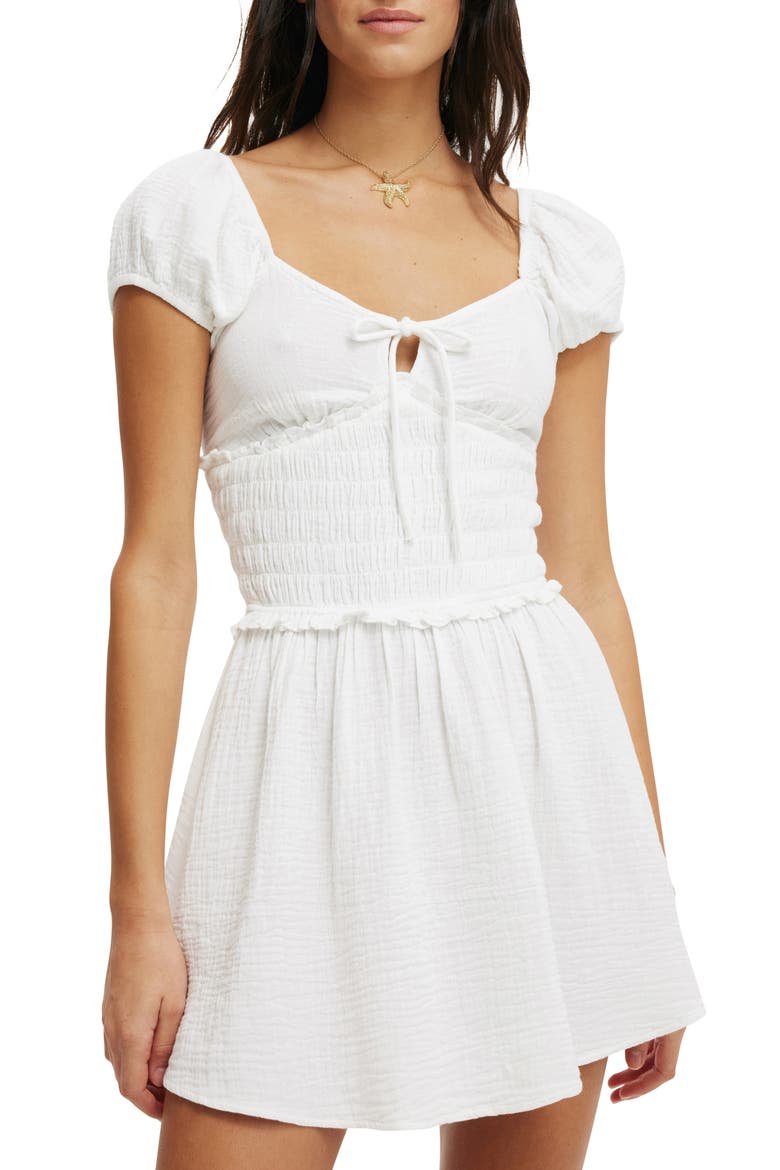 Open Back Minidress, Main, color, WHITE