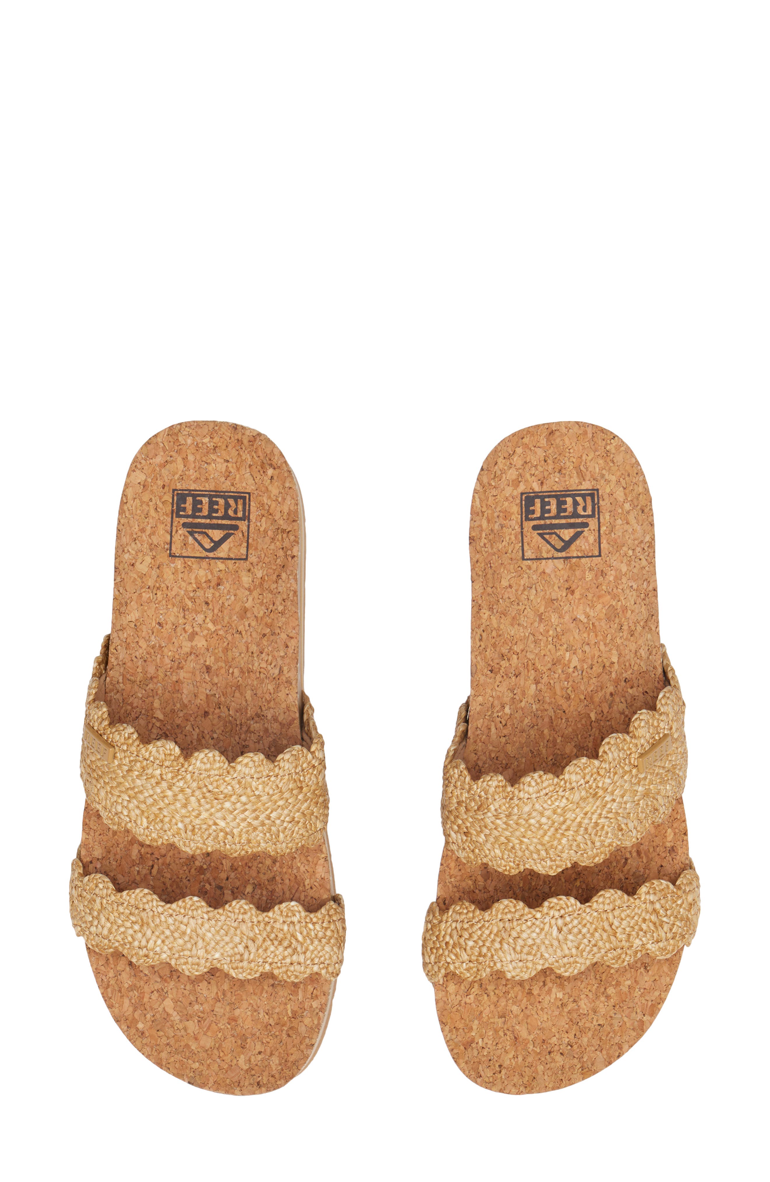 Reef Cushion Vista Higher Platform Sandal, Alternate, color, Scalloped Tan