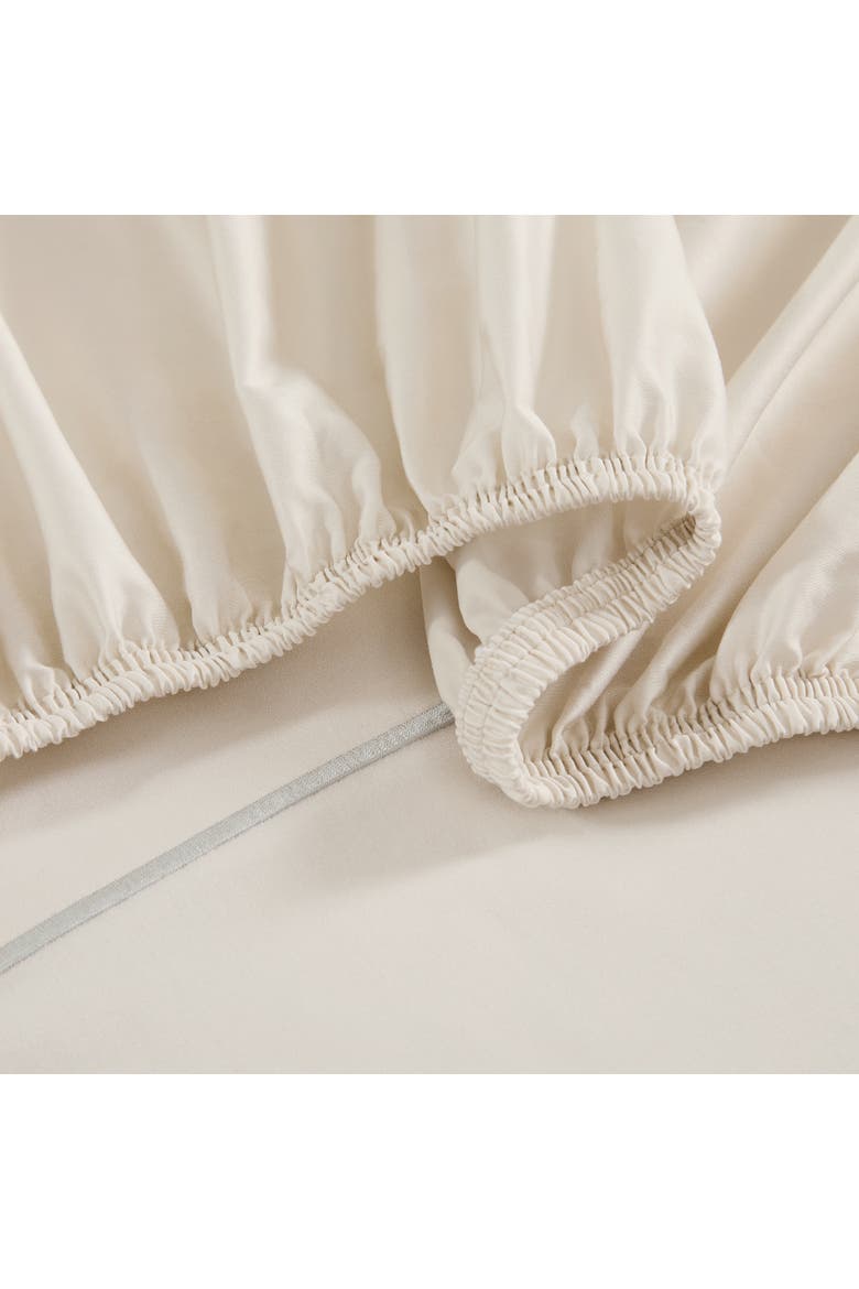 Linear Cotton Sheet Set, Alternate, color, Cream