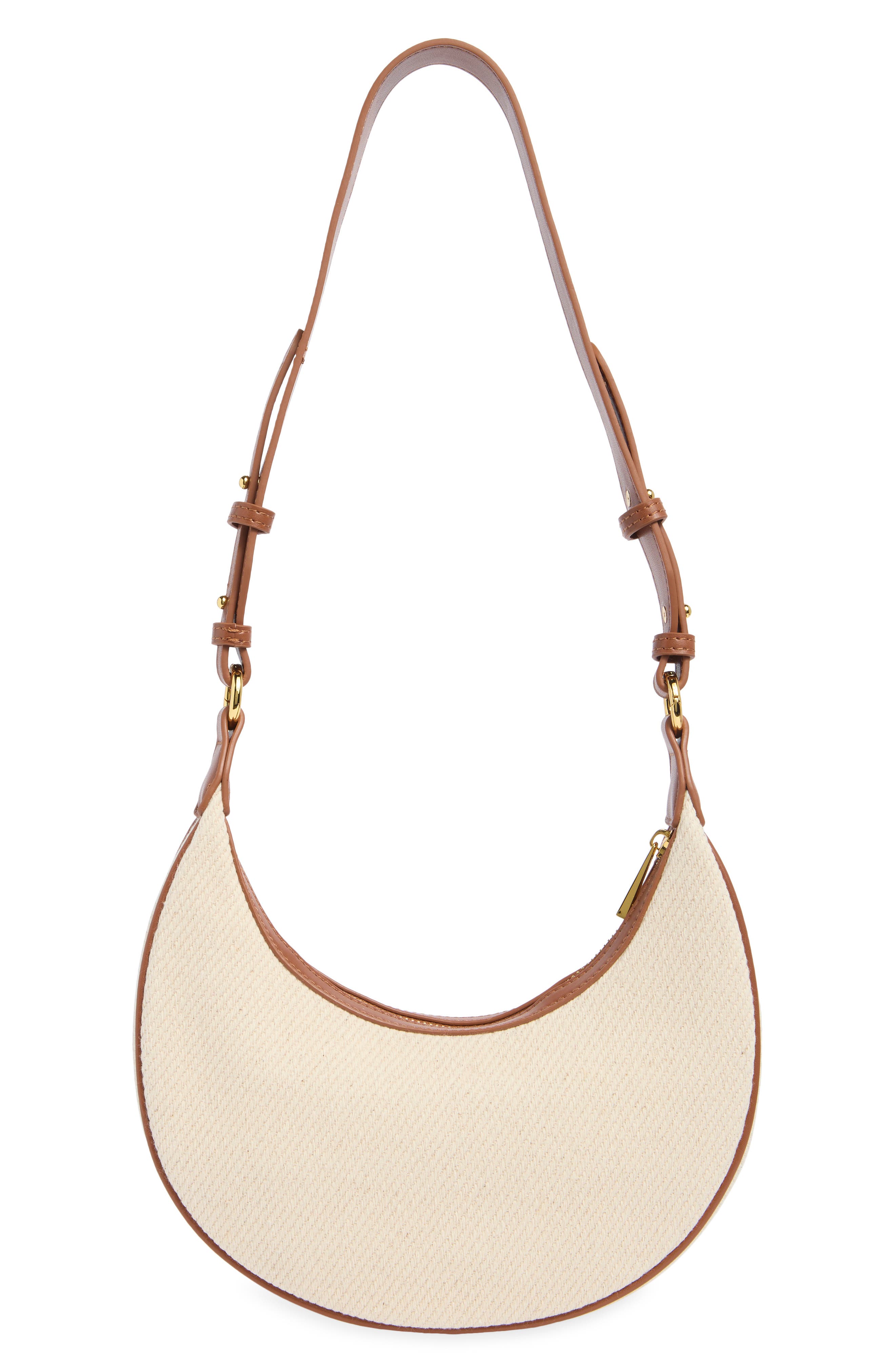 Carly Medium Shoulder Bag, Alternate, color, BROWN CANVAS