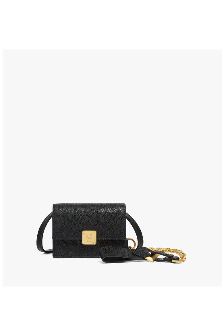 Aren AirPods Pro Charm in Calfskin with Chain Strap, Main, color, Black