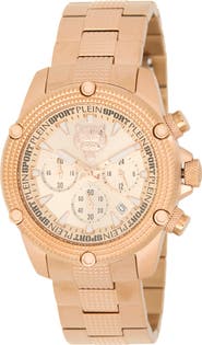 PLEIN SPORT Hurricane Chronograph Bracelet Watch, 44mm