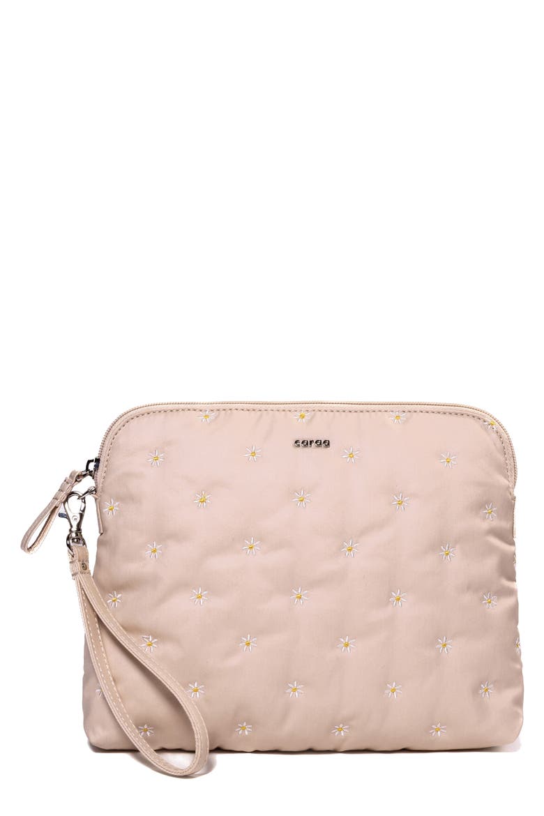 Water Repellent Organic Cotton Pouch, Main, color, QUARTZ - BLUSH