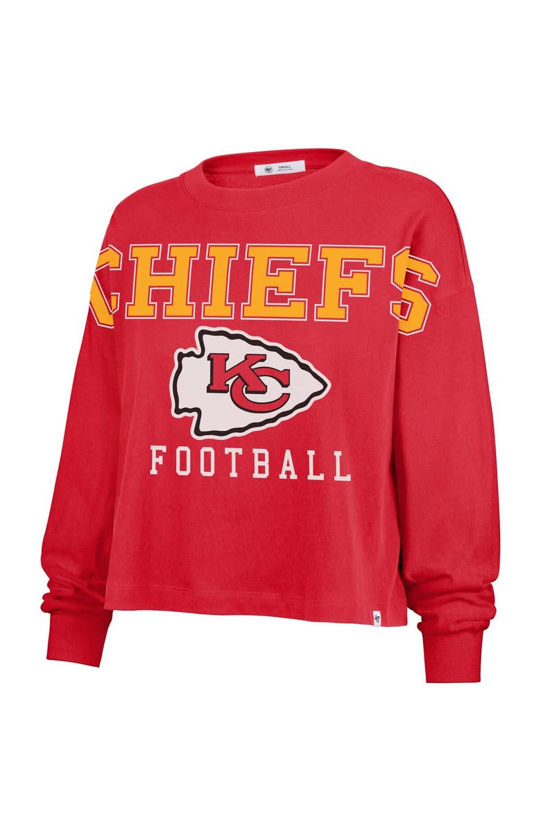 '47 Women's '47 Red Kansas City Chiefs Outreach City Oversized Long Sleeve T-Shirt, Alternate, color, Red