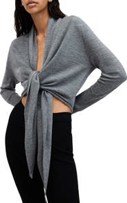 AllSaints Wasson Pirate Wrap Merino Wool Cardigan