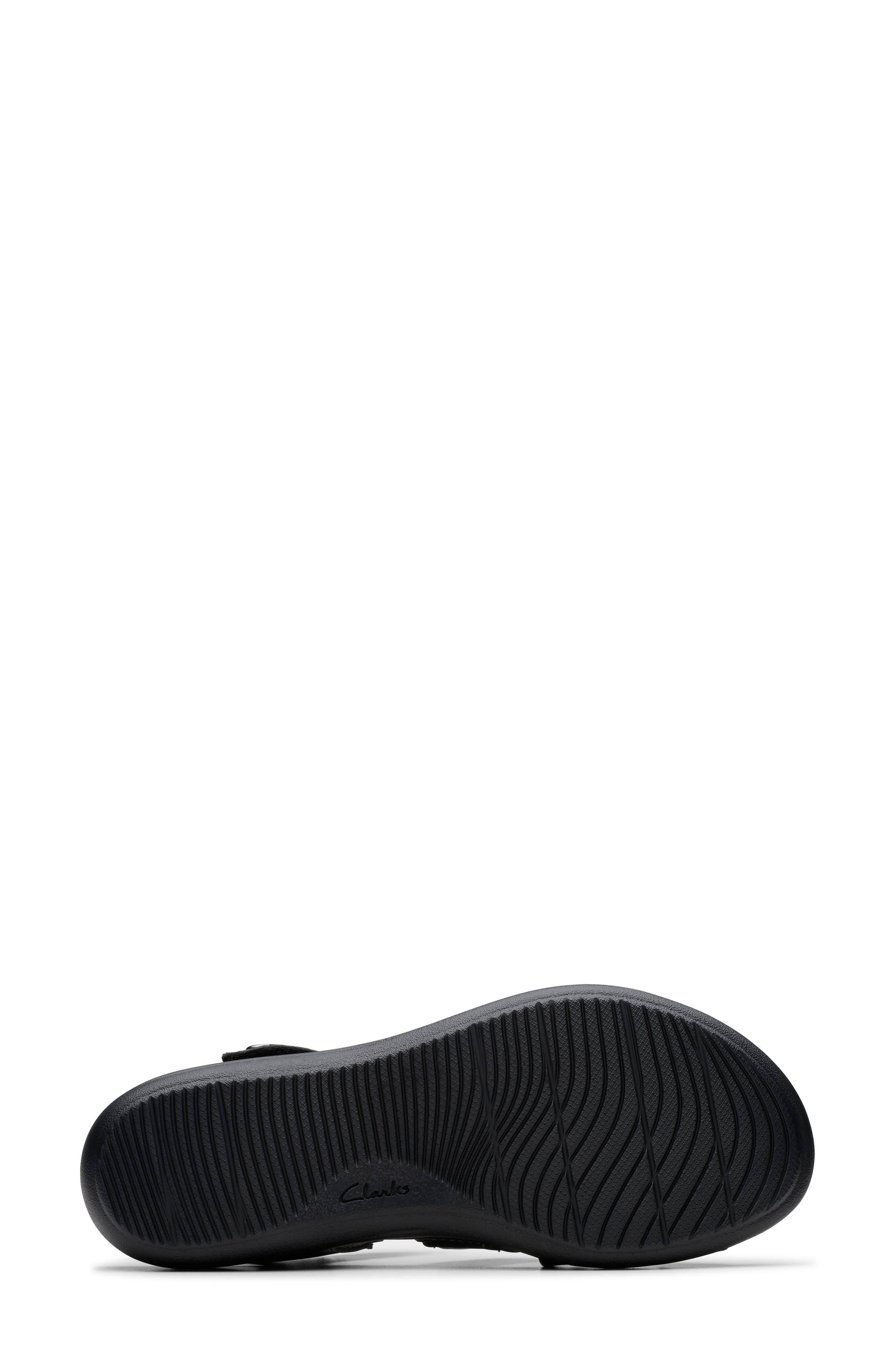 Clarks<sup>®</sup> Laurieann Bell Sandal, Alternate, color, Black Leather