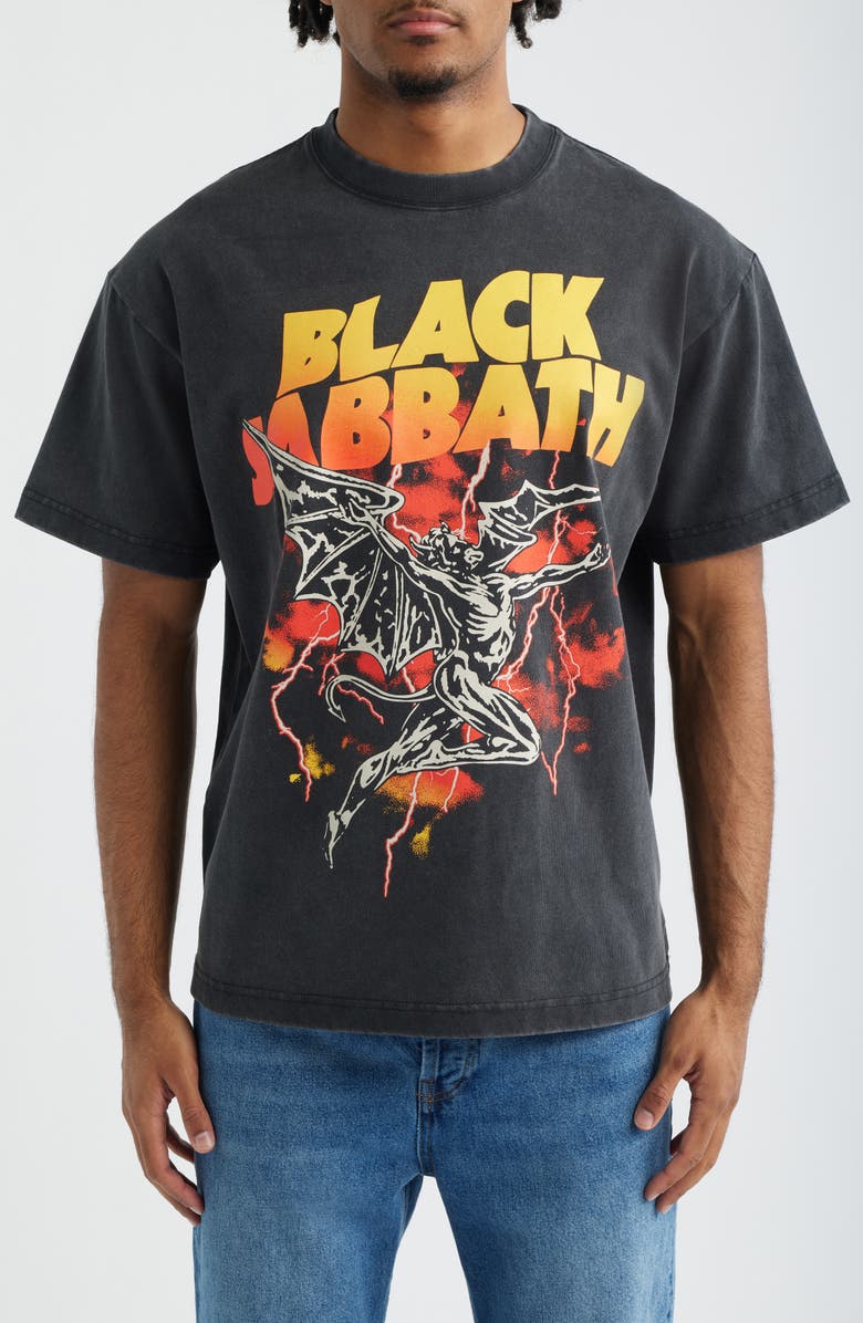 BRAVADO Oversize Black Sabbath Fly Graphic T-Shirt, Main, color, Washed Black