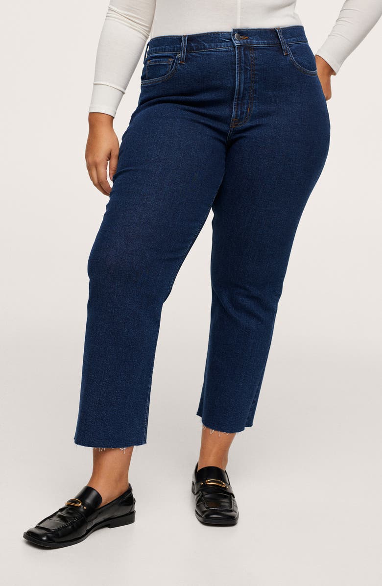 MANGO Raw Hem Bootcut Jeans, Alternate, color,