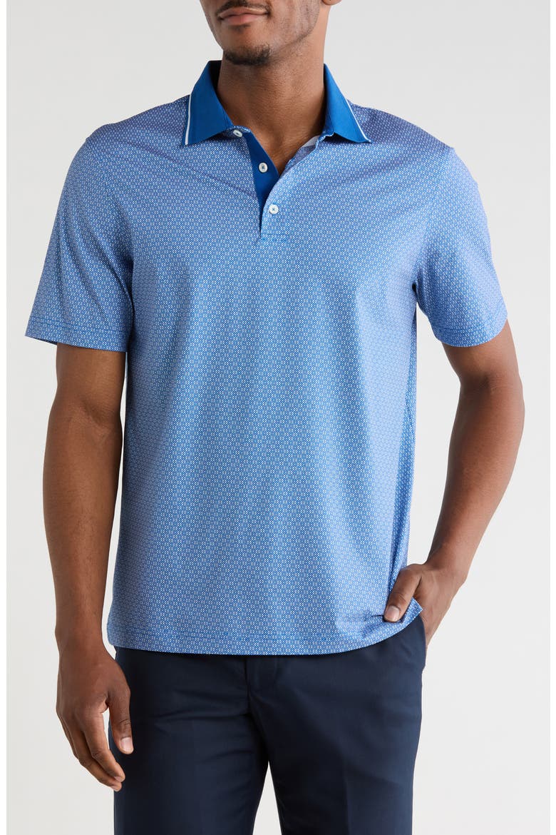Tipped Cotton Knit Polo, Main, color, THISTLE