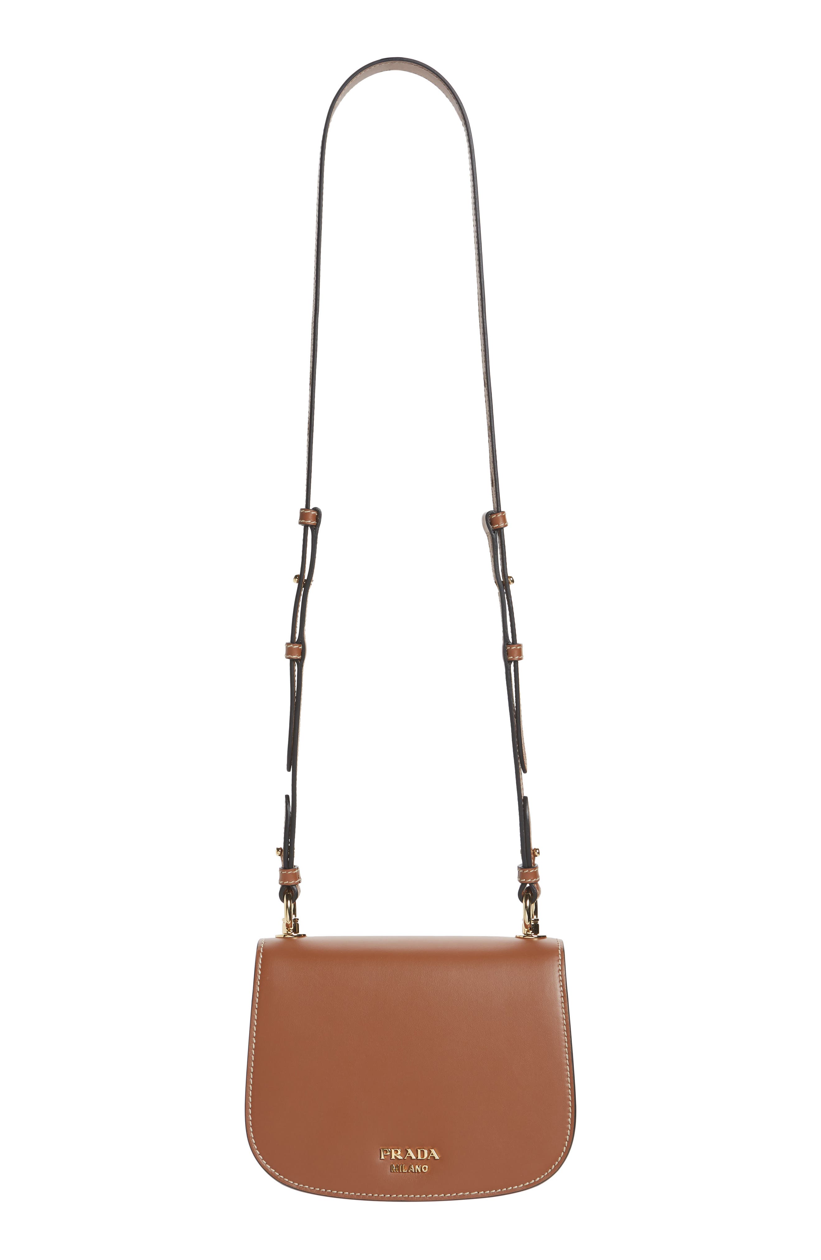 Prada City Calf Front Flap Crossbody Bag, Alternate, color, 