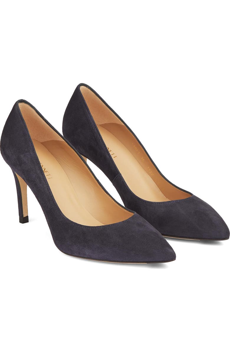 LK Bennett Floret Pointed Toe Pump, Main, color, Navy
