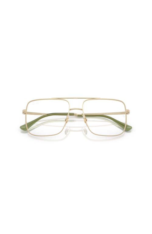 Ray Ban Ray-ban 56mm Square Optical Glasses In Neutral