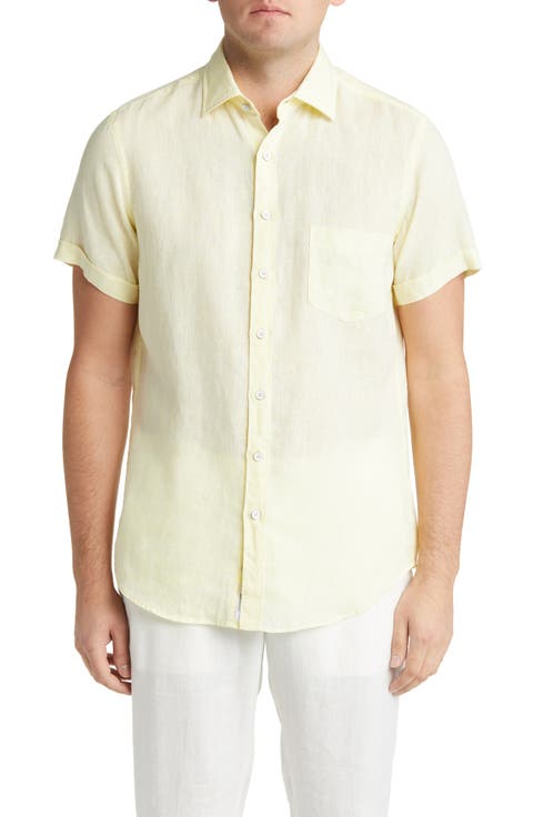 Ellerslie Short Sleeve Linen Button-Up Shirt
