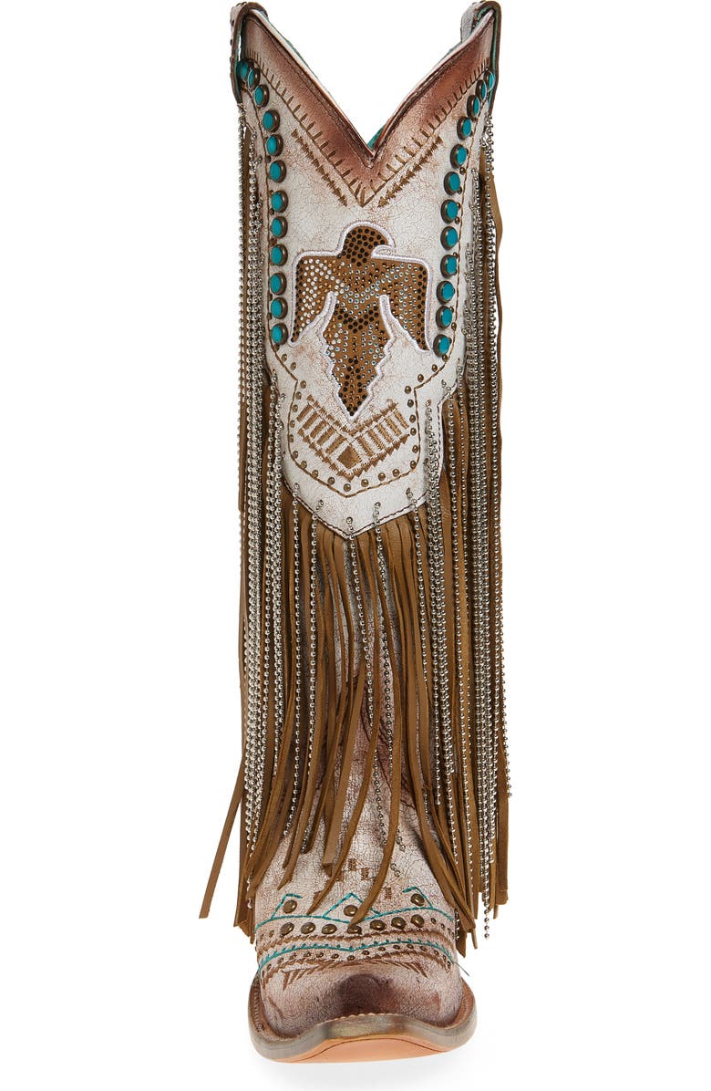 CORRAL Embroidered Fringe Western Boot, Alternate, color,