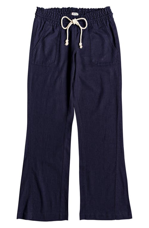 ROXY ROXY OCEANSIDE LINEN BLEND DRAWSTRING PANTS