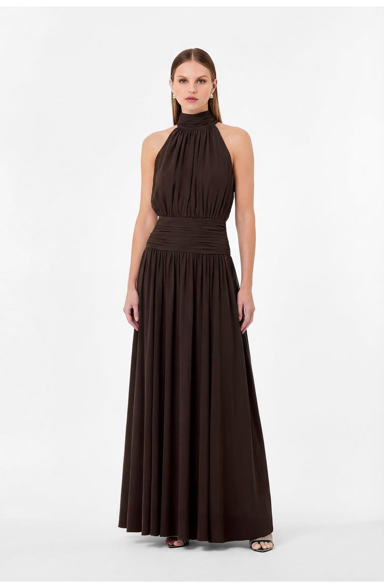 NICHOLAS Tessa Dress, Main, color, Espresso