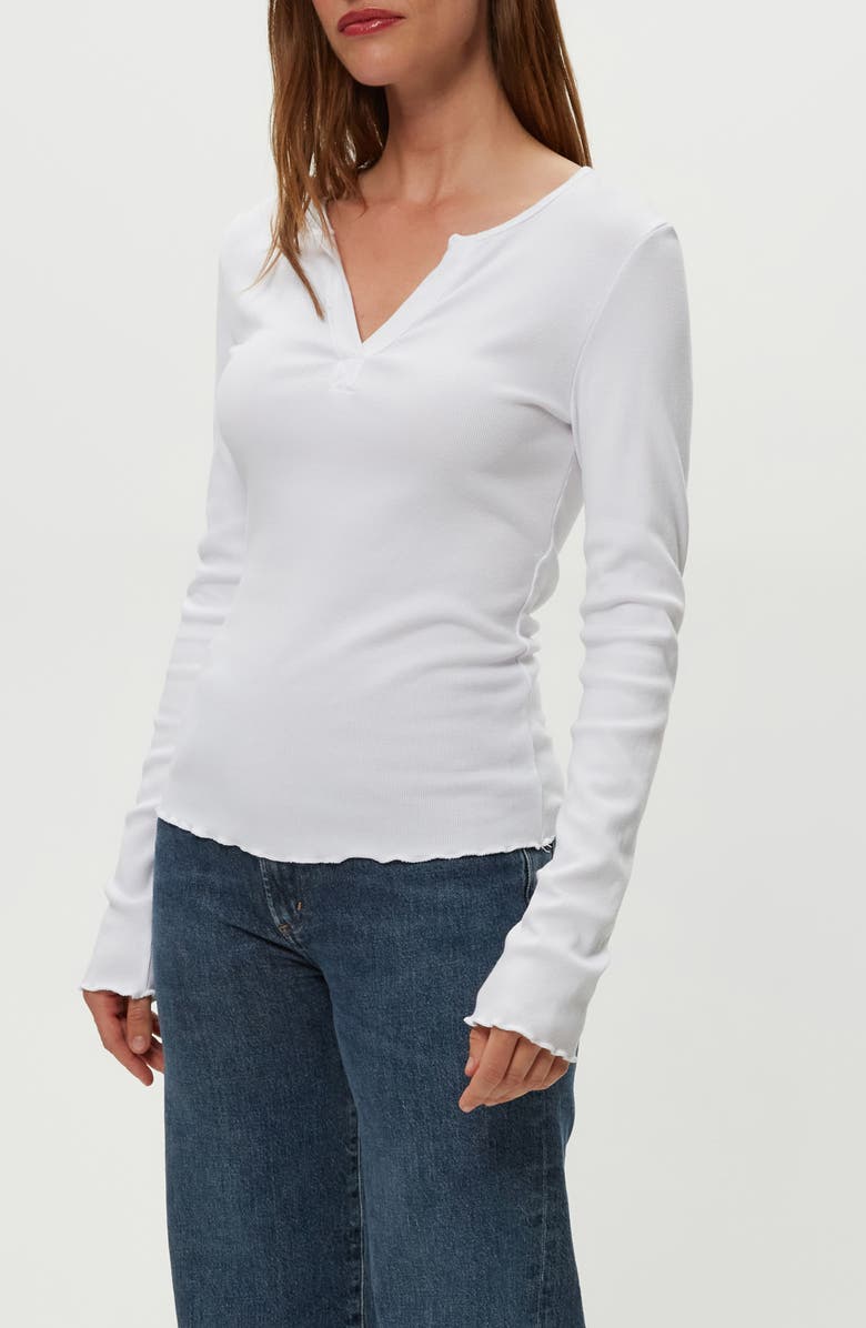 Michael Stars Salem Rib Top, Alternate, color, White