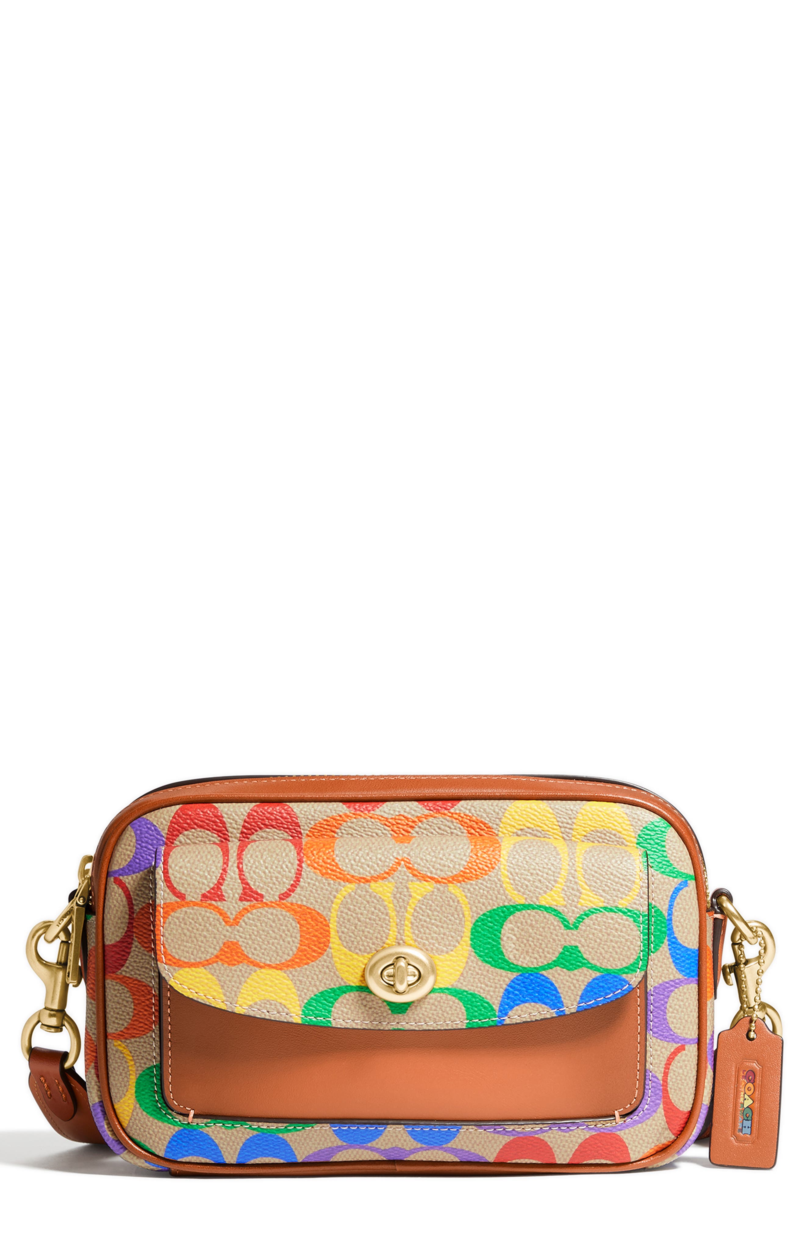 COACH Pride Willo Coated Canvas Camera Bag, Main, color, 