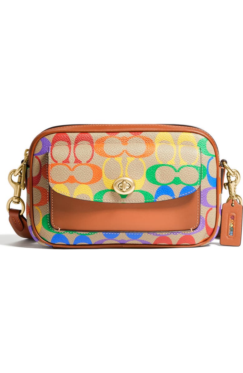 COACH Pride Willo Coated Canvas Camera Bag, Main, color,