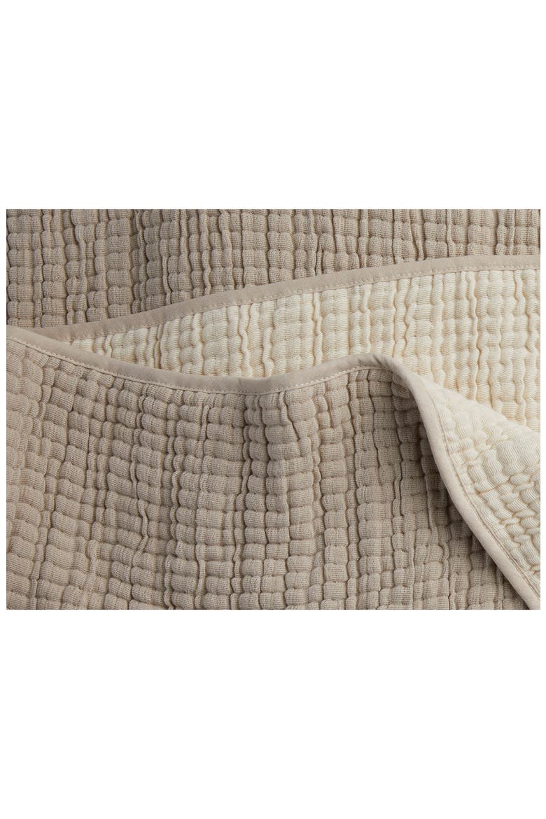Organic Cotton Gauze Throw Blanket, Alternate, color, NATURAL AND IVORY