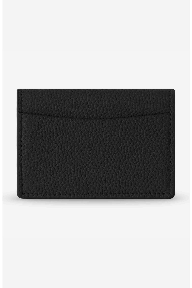 Leather Card Case, Alternate, color, Black Caviar