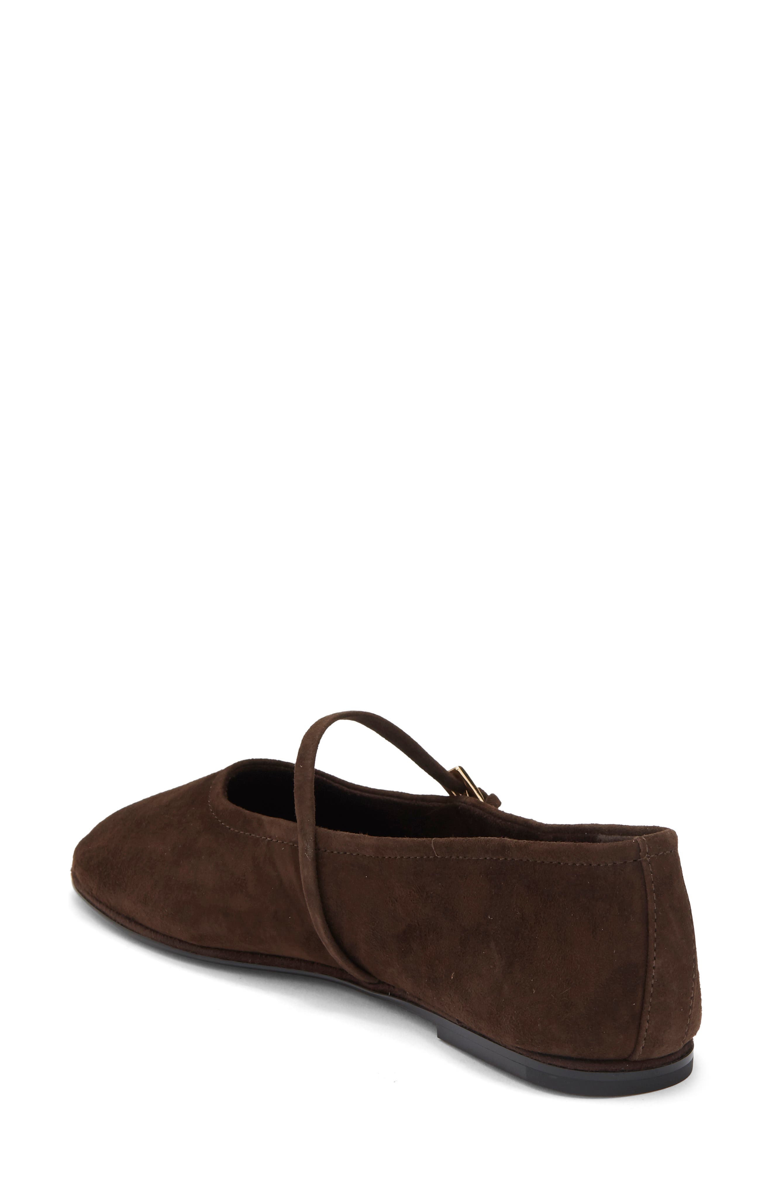 Magda Leather Mary Jane Flat, Alternate, color, BROWN SUEDE