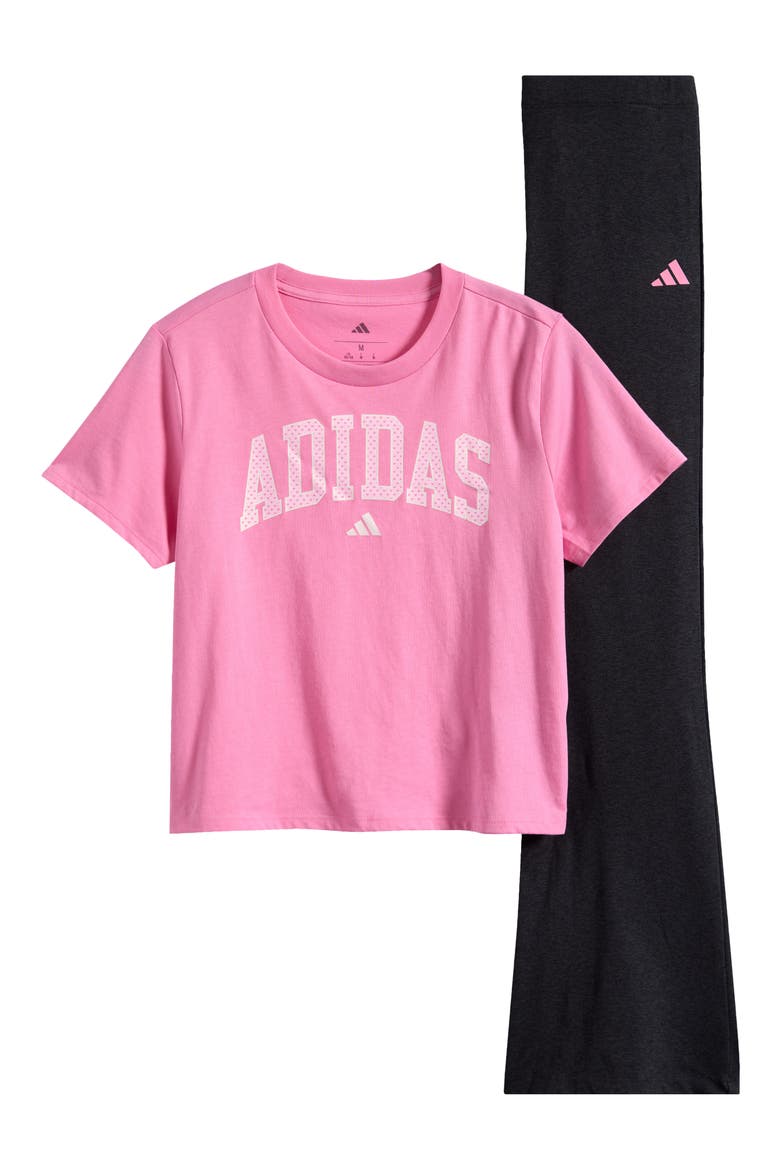 Kids' Tee & Flare Pants Set, Main, color, MEDIUM PINK