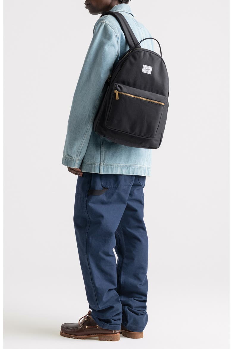blue herschel nova mid backpack Volume Made from our 100% recycled EcoSystem fabrics the Nova Backpack comfortably carries the essentials you need to move through busy days. 7616111