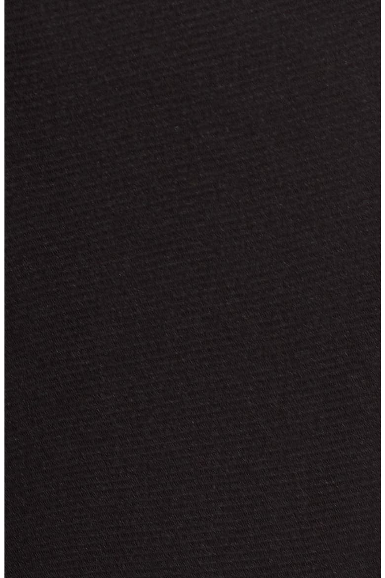Ruched Bodice Off the Shoulder Mesh Jumpsuit, Alternate, color, BLACK