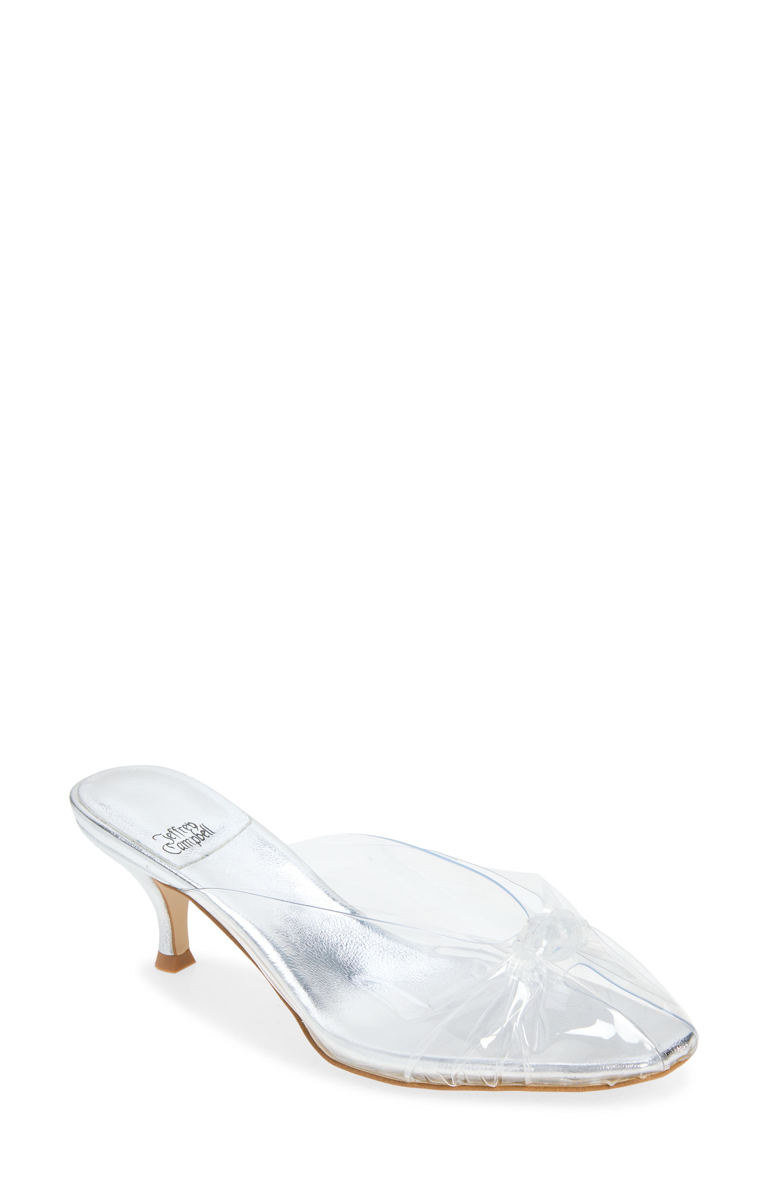 Jeffrey Campbell Crystala Knotted Open Toe Slide Sandal, Main, color, 
