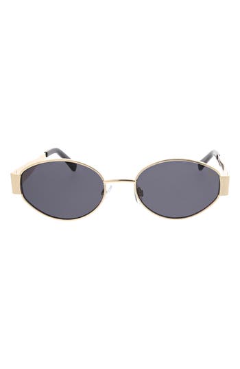 Roxy 55mm Oval Sunglasses In Gold