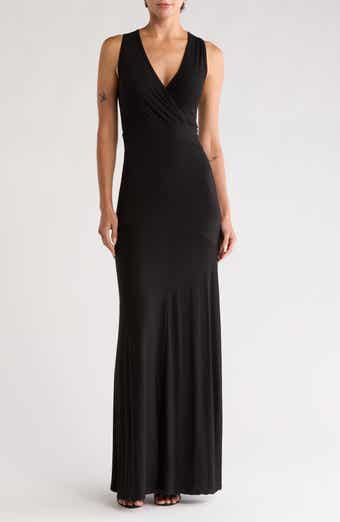 GO COUTURE Faux Wrap Maxi Dress