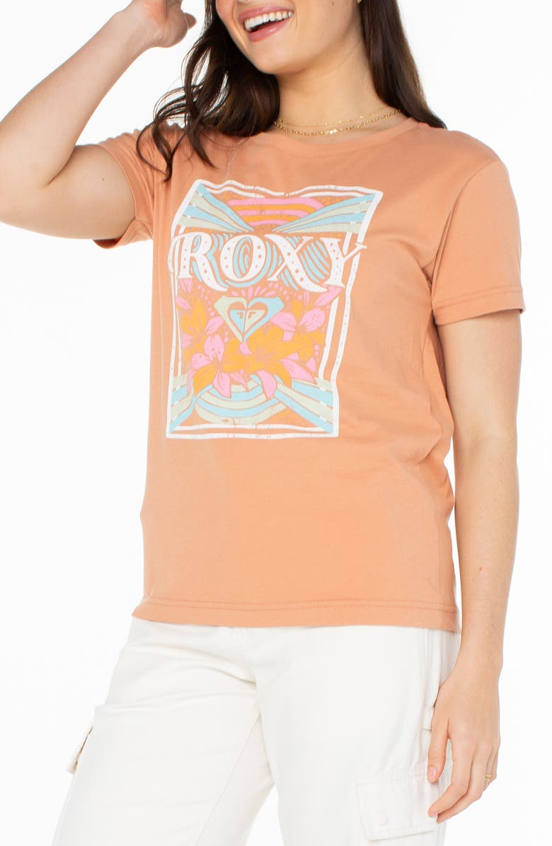 Roxy Rays Logo Cotton Graphic T-Shirt, Alternate, color, 