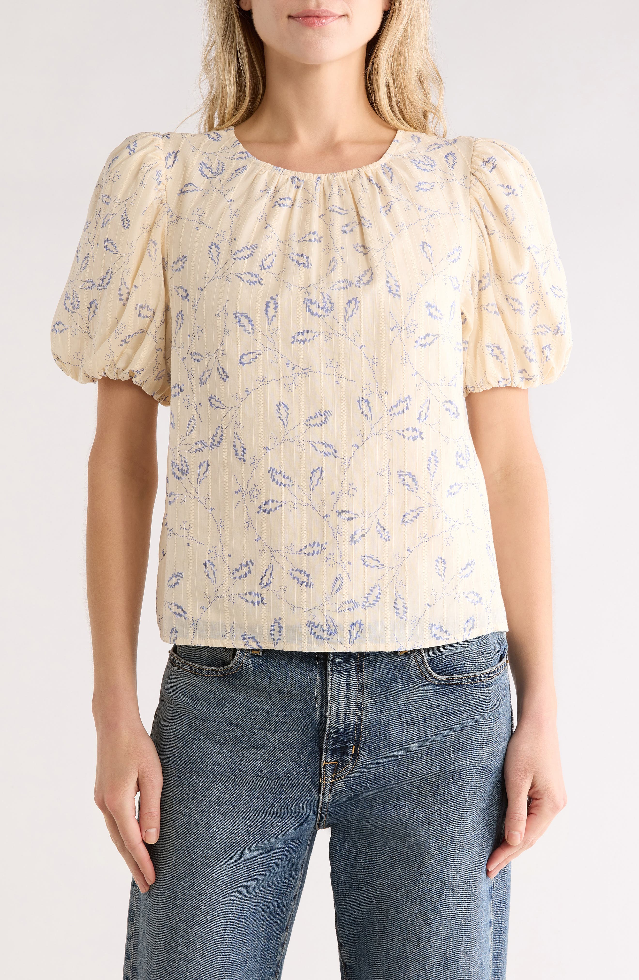 Puff Sleeve Cotton Top - image 3