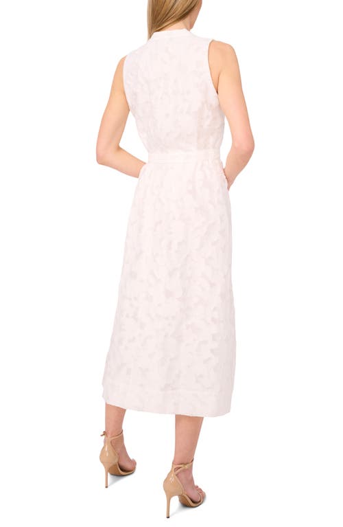 Halogenr Halogen(r) Floral Burnout Tie Waist Maxi Dress In New Ivory
