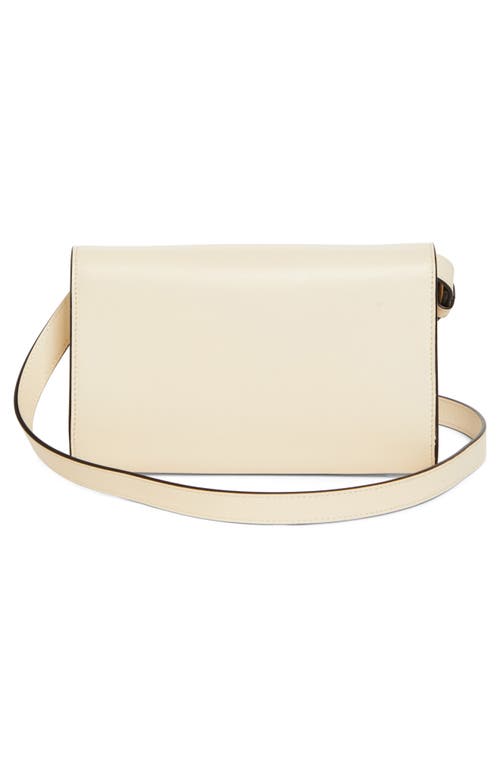 Marni Trunkaroo Leather Shoulder Bag In Cream