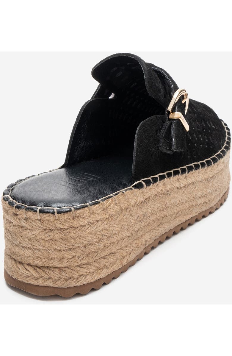 Forever & Always Shoes Louis Leather Platform Sandal, Alternate, color, Black Suede