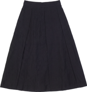 Noni Daily Crinkle Cotton Three-Panel Lined Midi Skirt