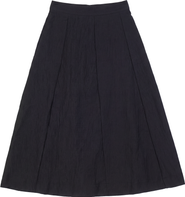 Noni Daily Crinkle Cotton Three-Panel Lined Midi Skirt