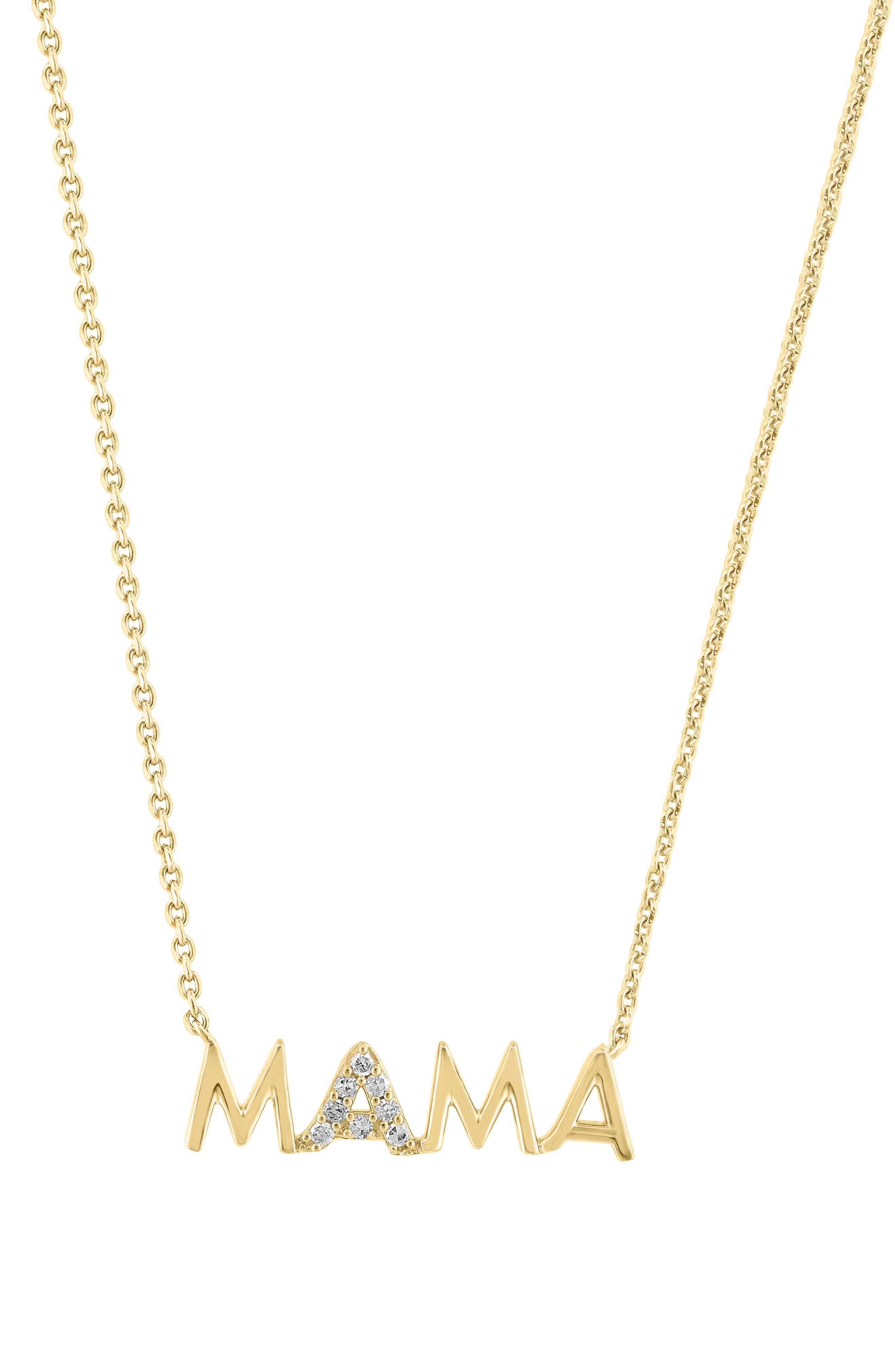 EFFY Diamond Embellished Mama Statement Necklace - 0.09ct