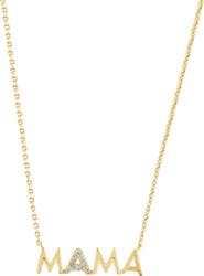 EFFY Diamond Embellished Mama Statement Necklace - 0.09ct